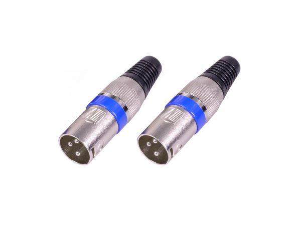 فیش کنون XLR نری سرکابلی دور آبی