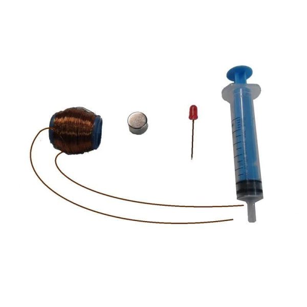 مولد برق ساده با سرنگ و آهنربا نئودیمیوم علوم هشتم