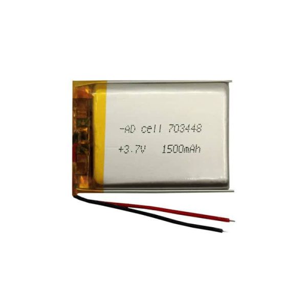 باتری لیتیوم پلیمر 3.7 ولت ظرفیت 1500mAh مدل 703448